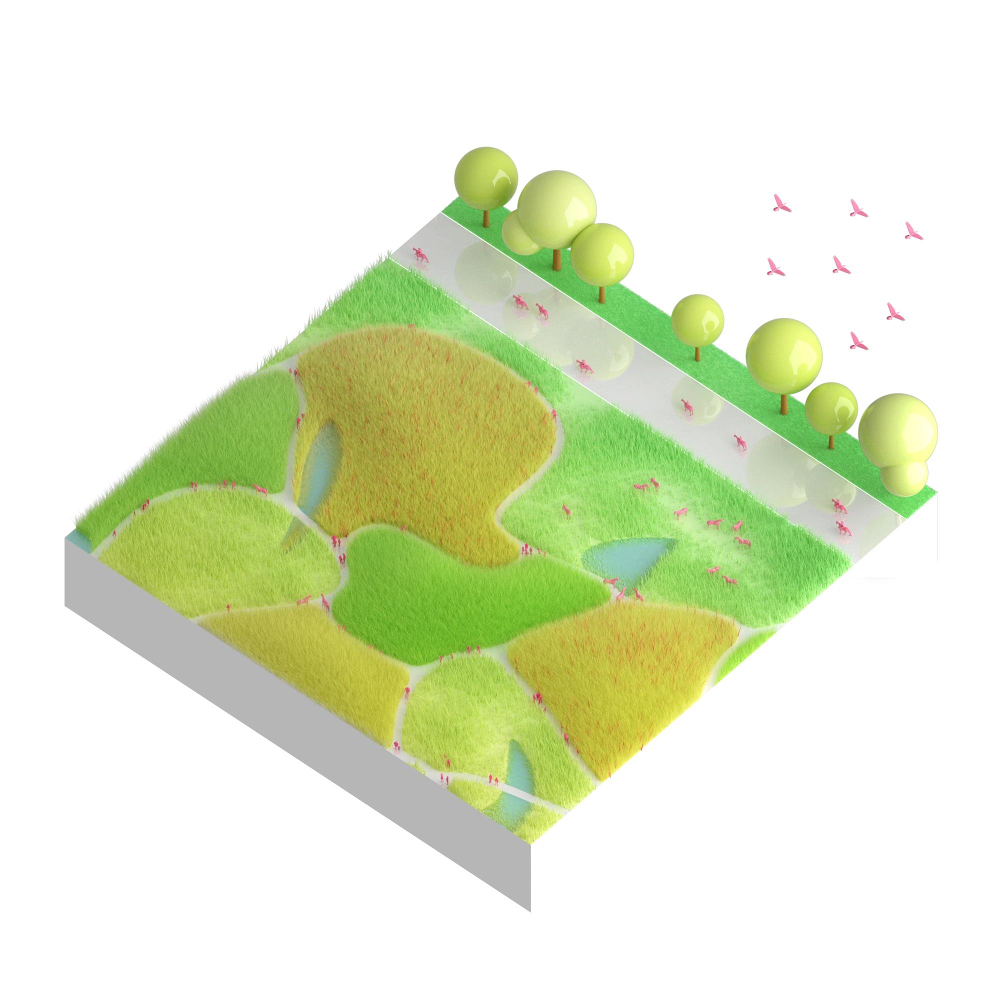Combine existing use and new landscape experiences.