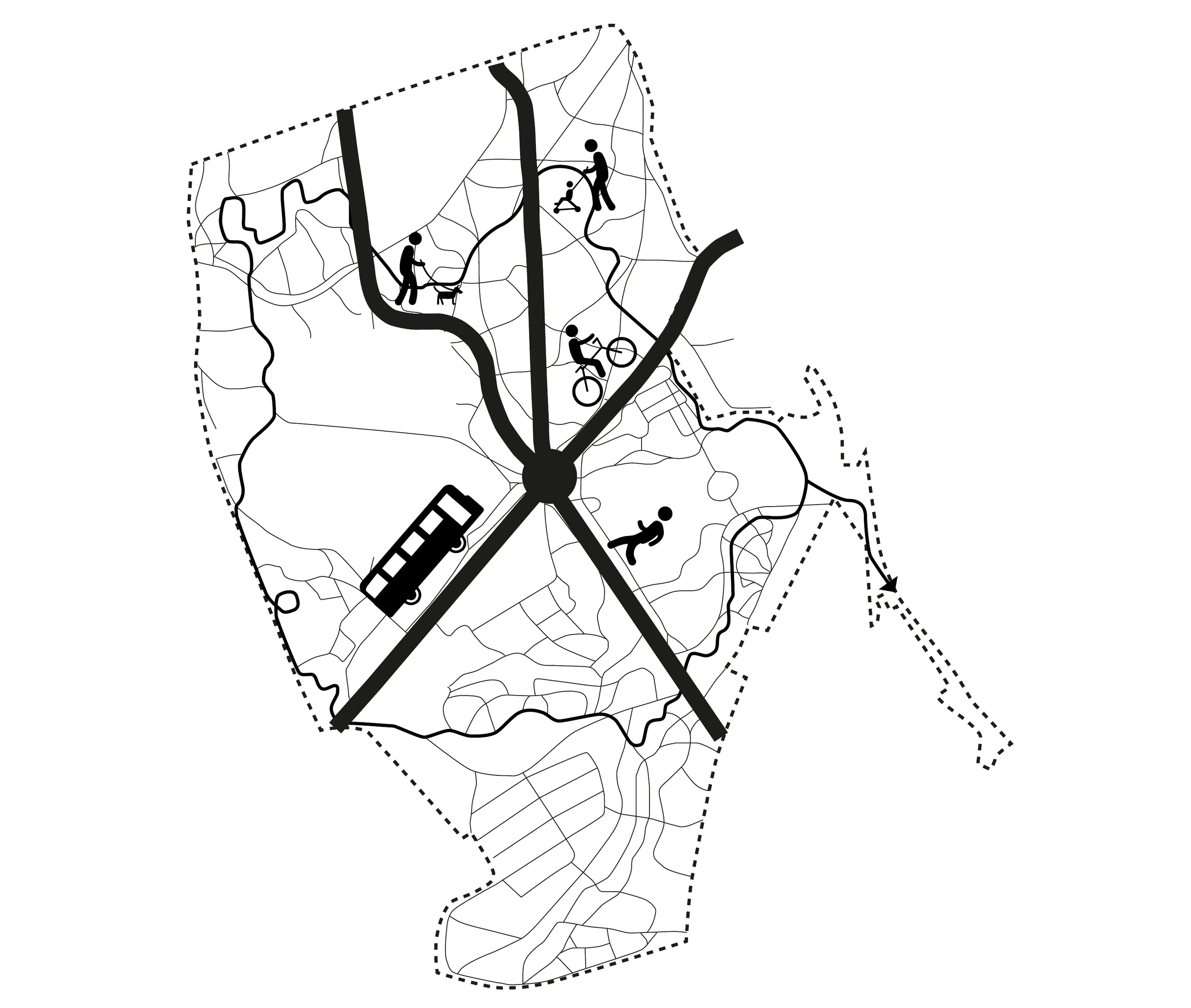 Connect the park without relying on the car.