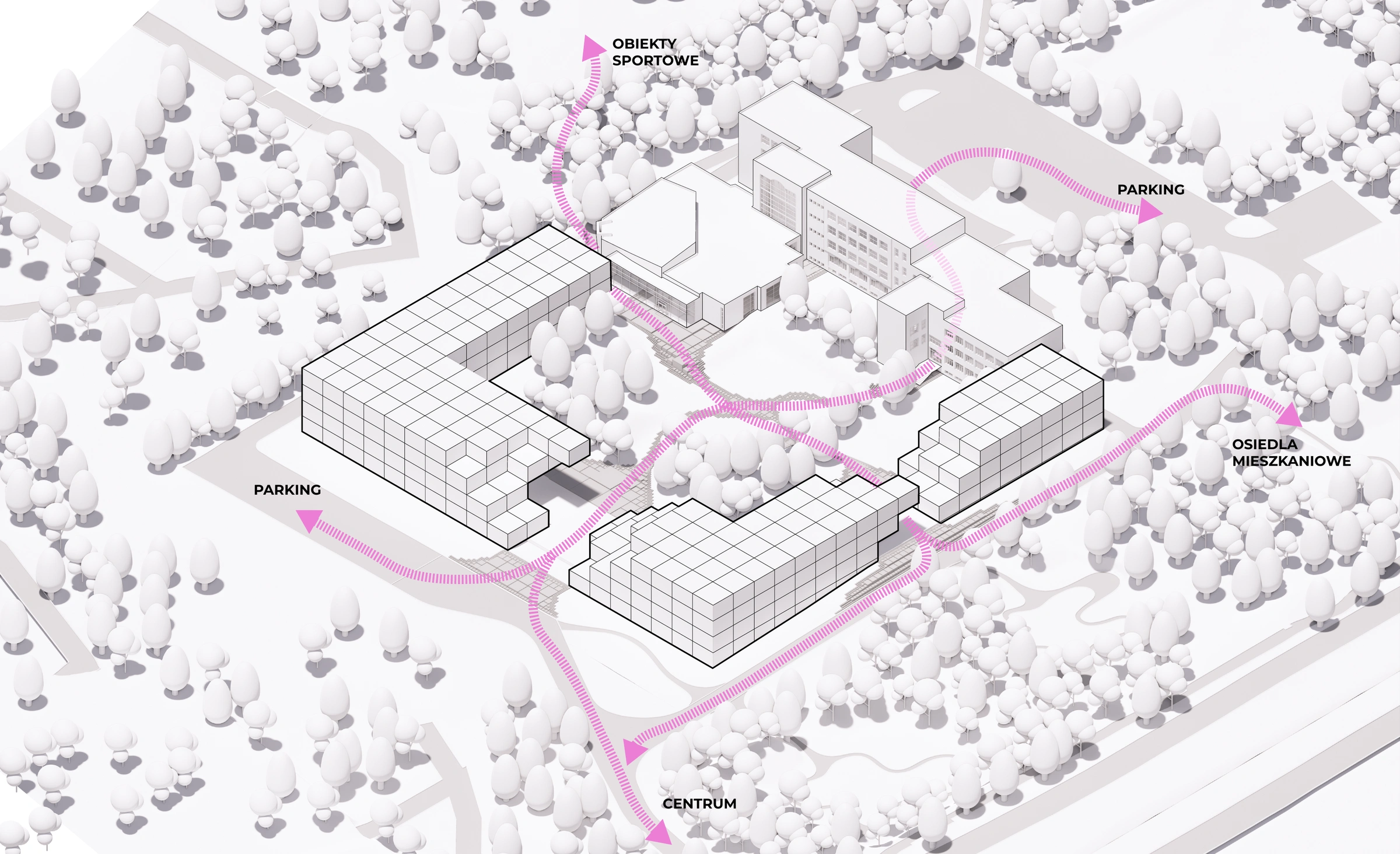 Complete source axonometric: Movement creates connections