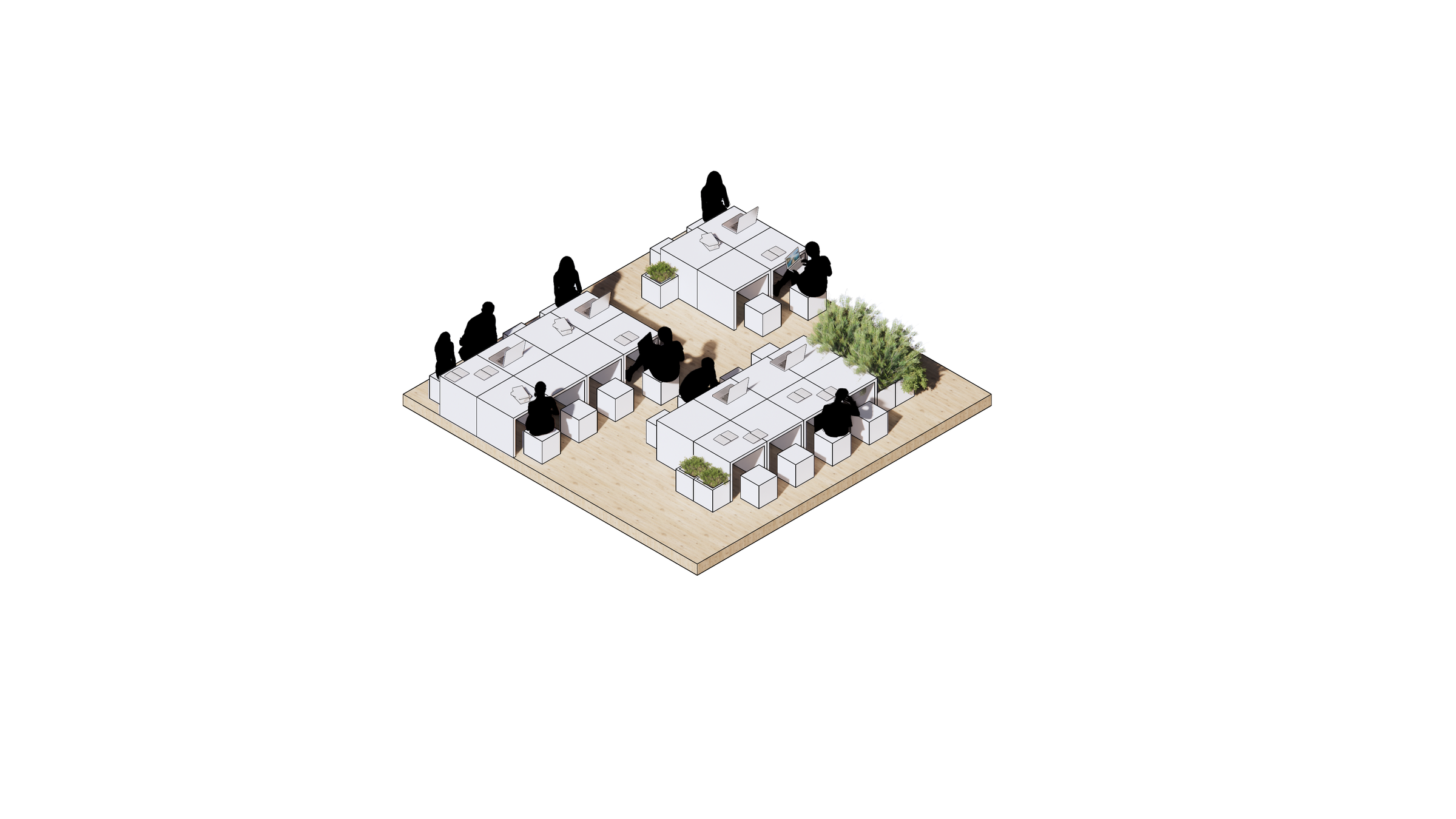 Complete 6 x 6 metre module study for team work