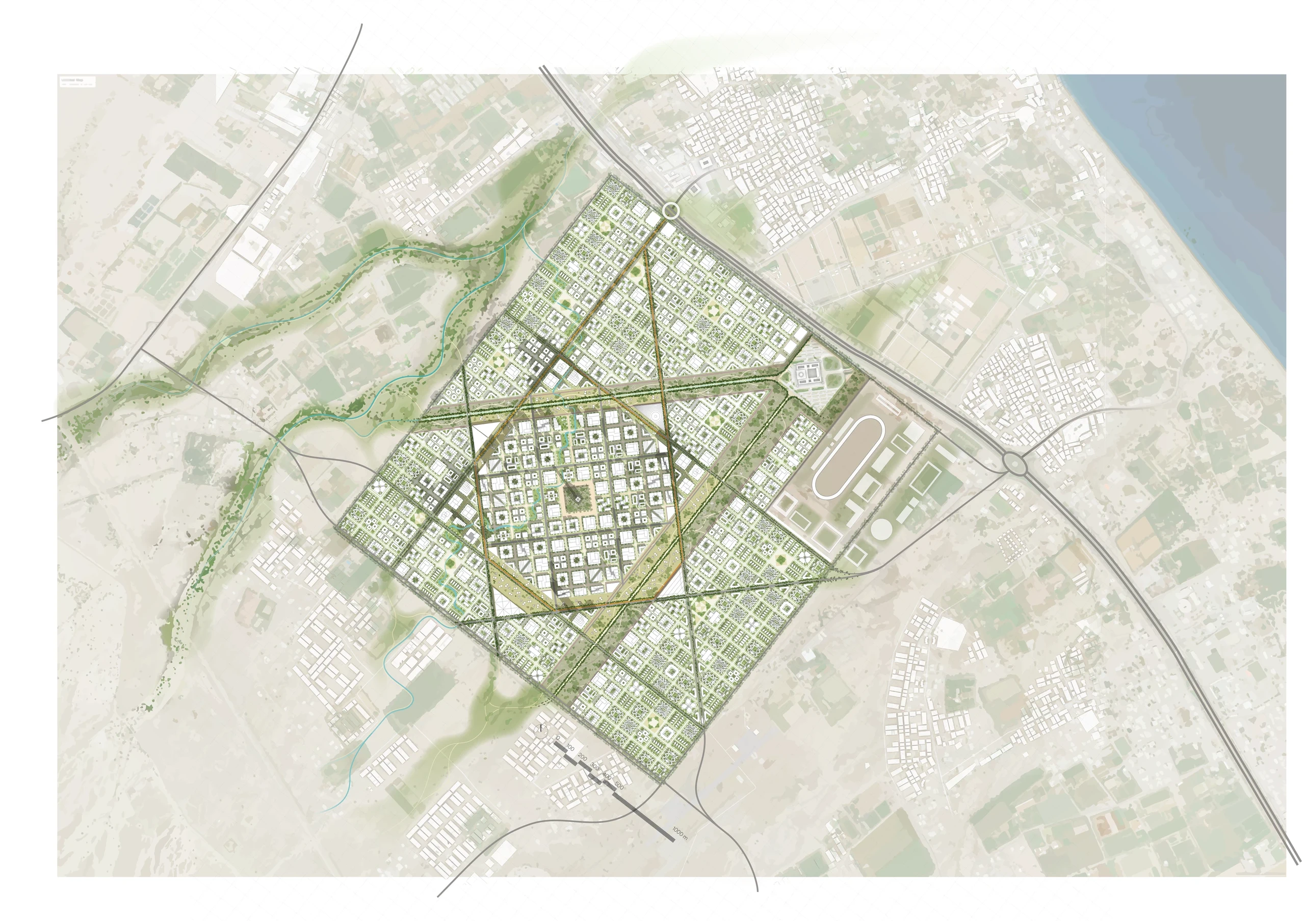 Sohar City, Oman - Reading the Complete Masterplan as a Connected Urban Landscape