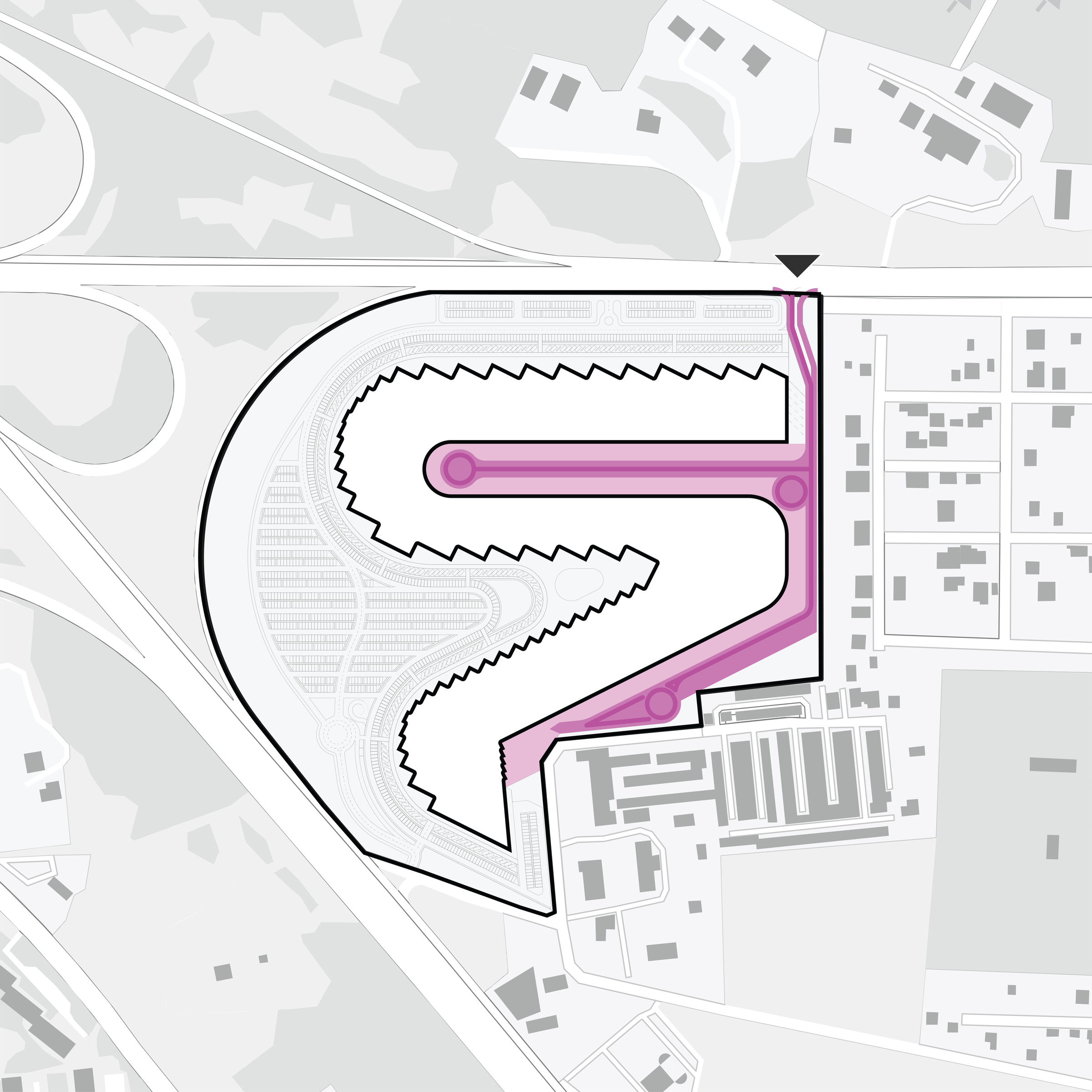 Complete source zoning diagram identifying the service and logistics network