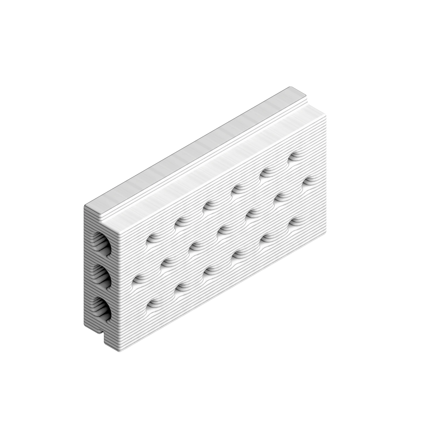 Perforated solitary-bee-oriented façade module.
