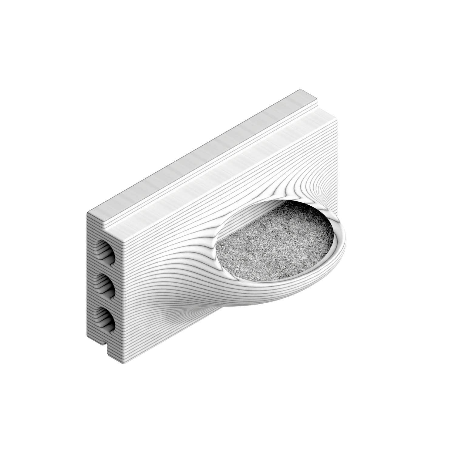 Large planter — one of eight proposed biohabitat façade modules.