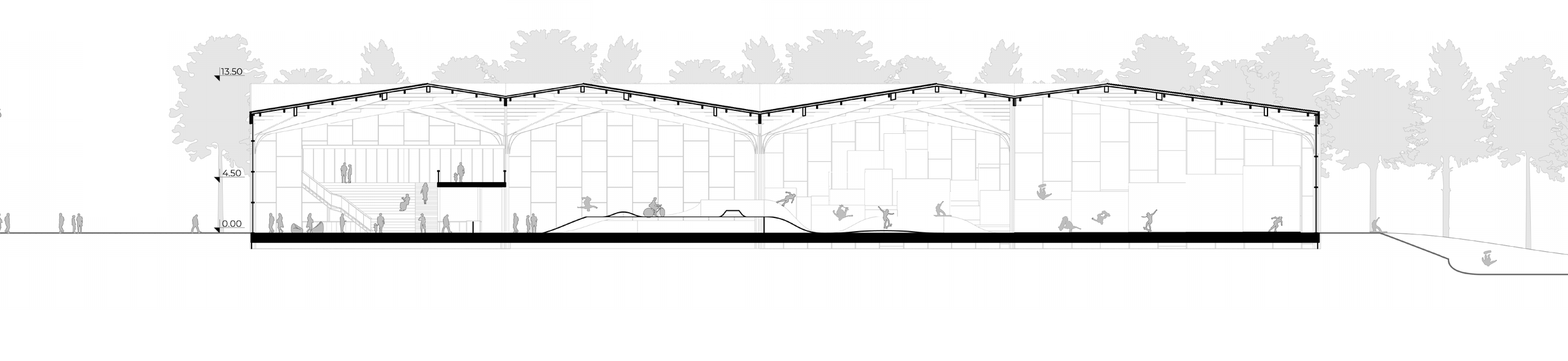 Building section B as framed in the original concept presentation
