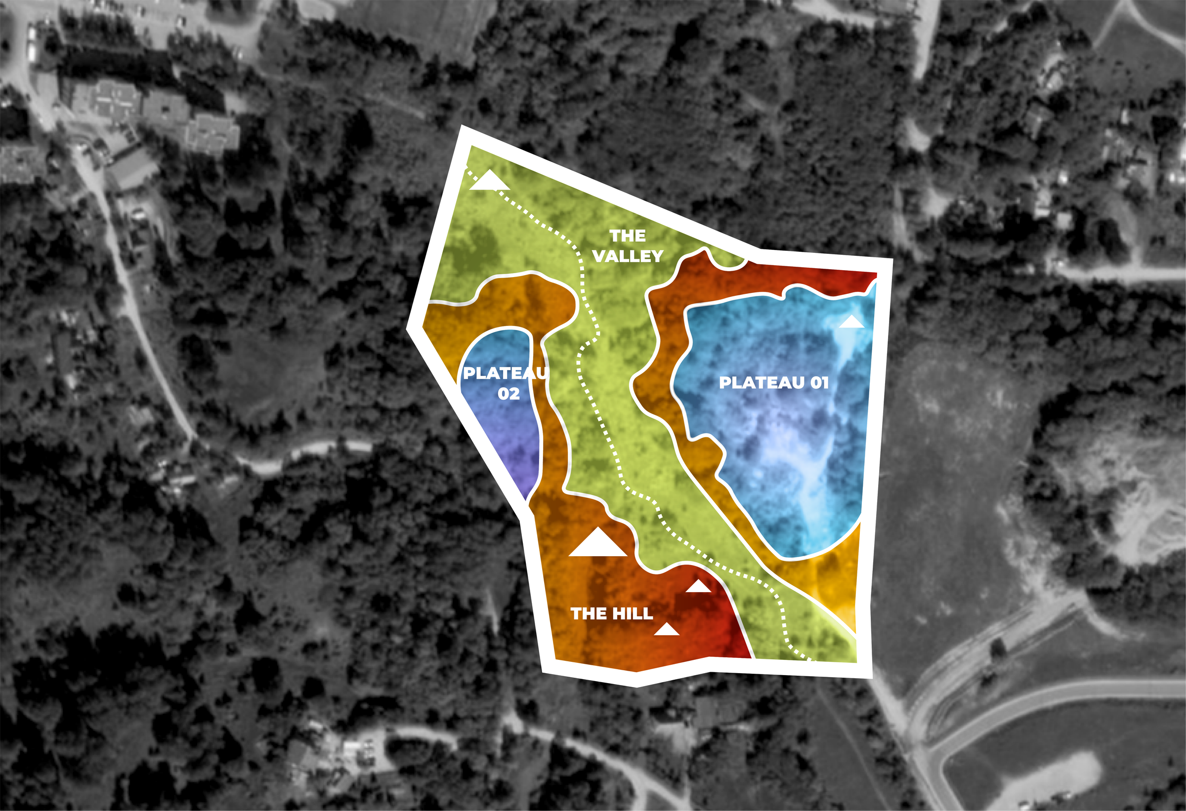 Complete source diagram of the valley, hill and two plateaus