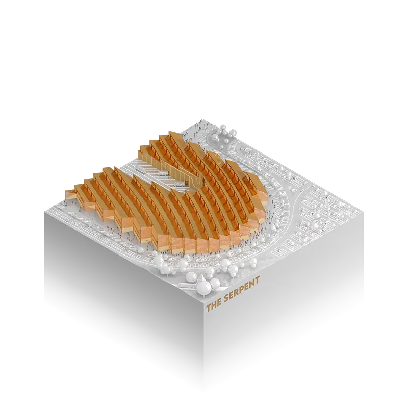 The Serpent — axonometric project illustration