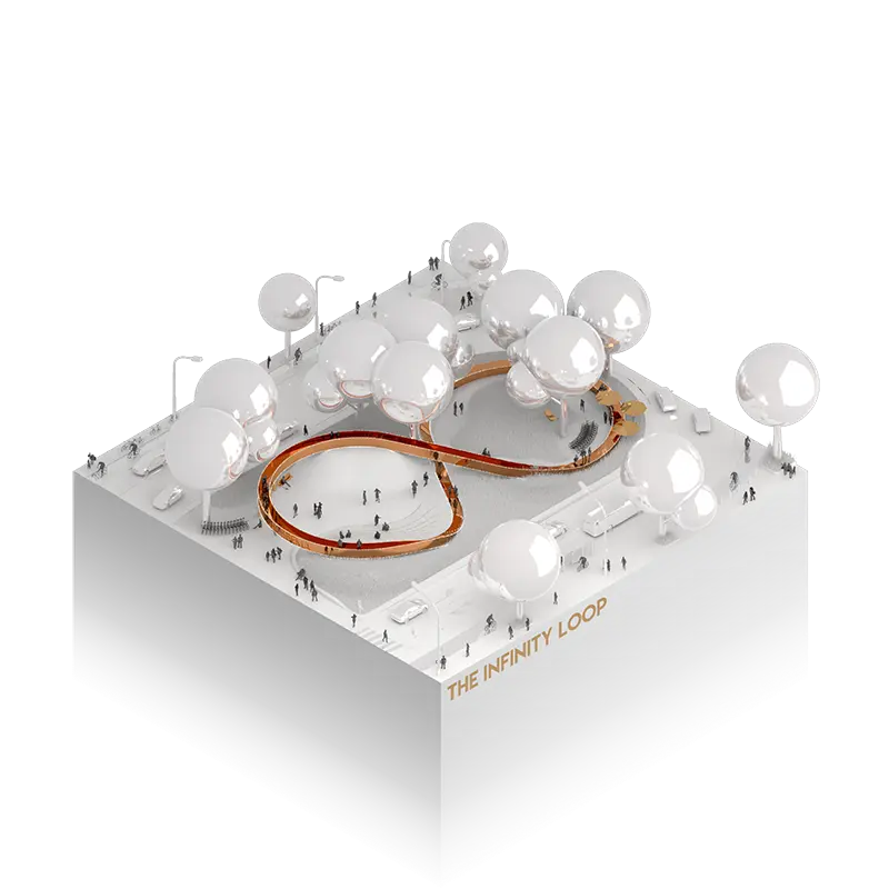 Infinity Loop — axonometric project illustration