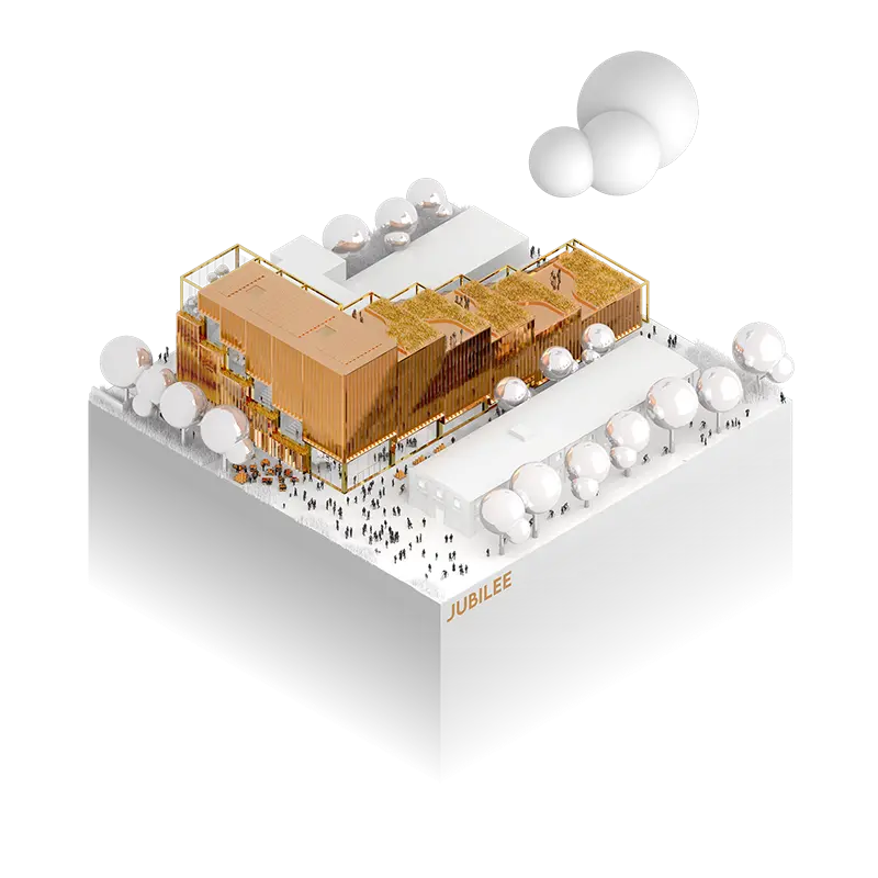 Jubilee — axonometric project illustration