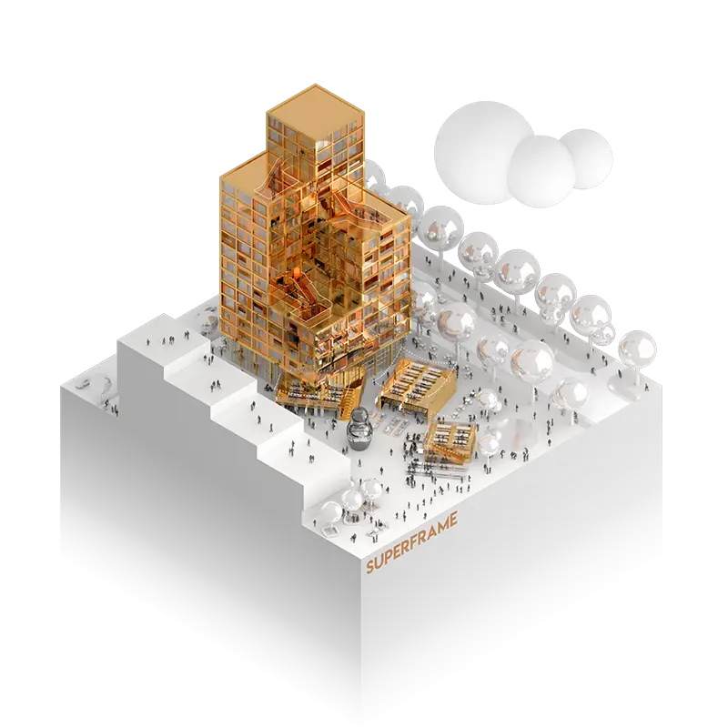 Superframe — axonometric project illustration