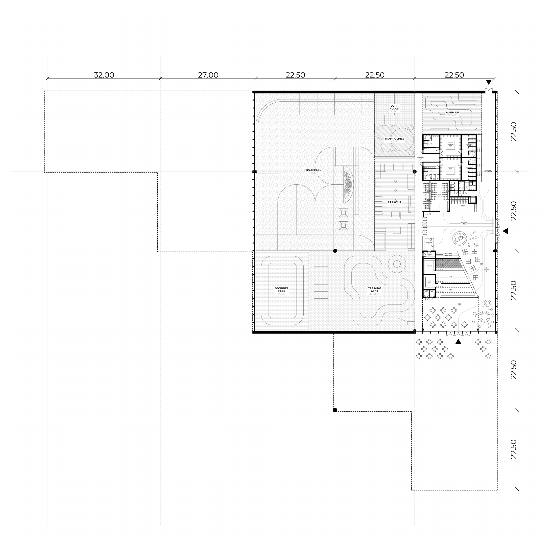 Complete source plan showing the first proposed development phase