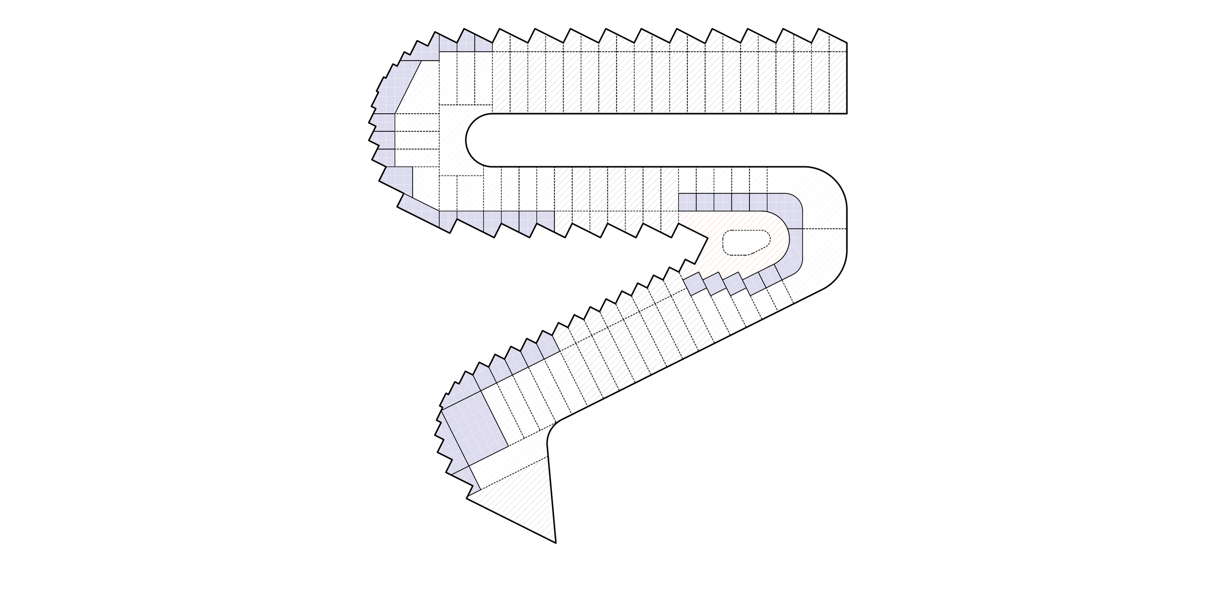 Source second-floor programme drawing locating offices along the commercial frontage