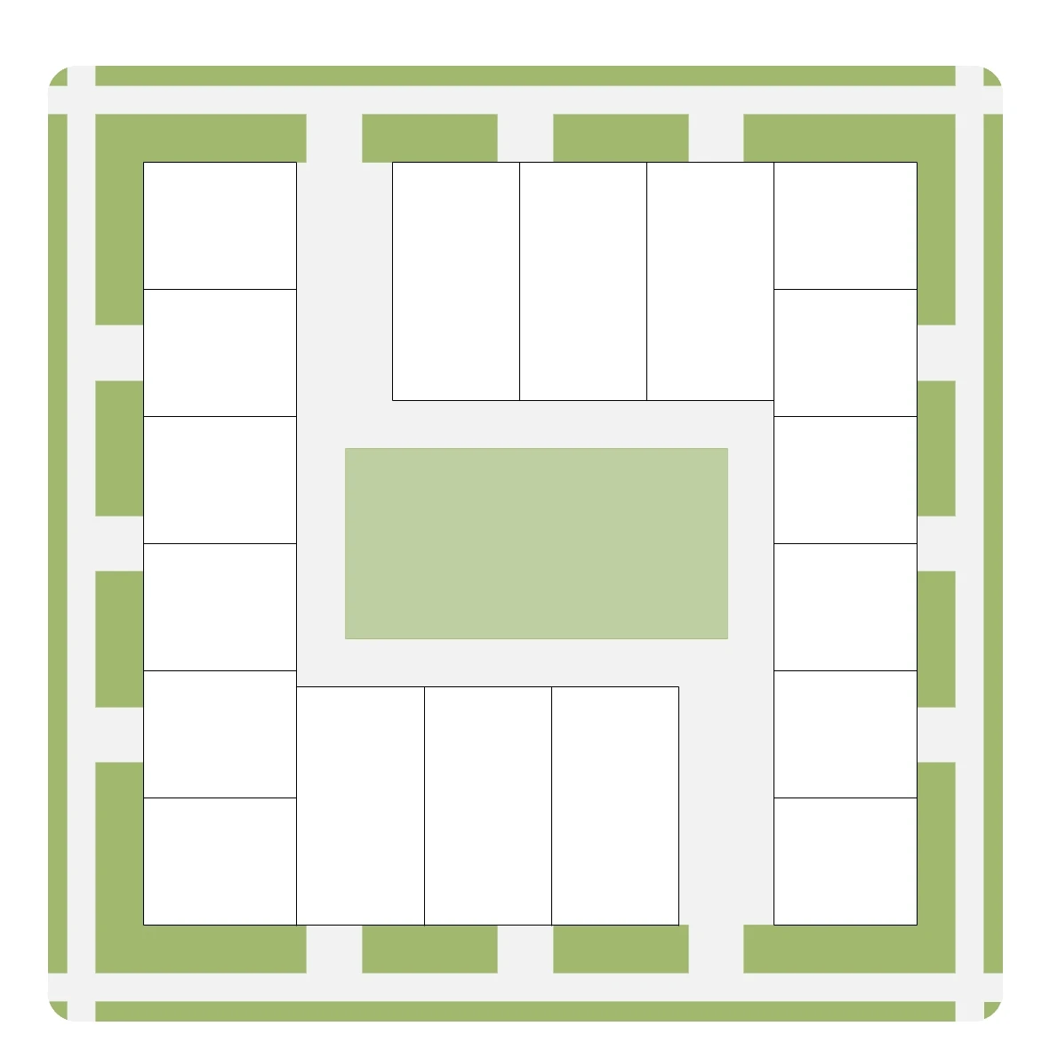 Sohar City, Oman - Shared courts support a medium-density urban fabric