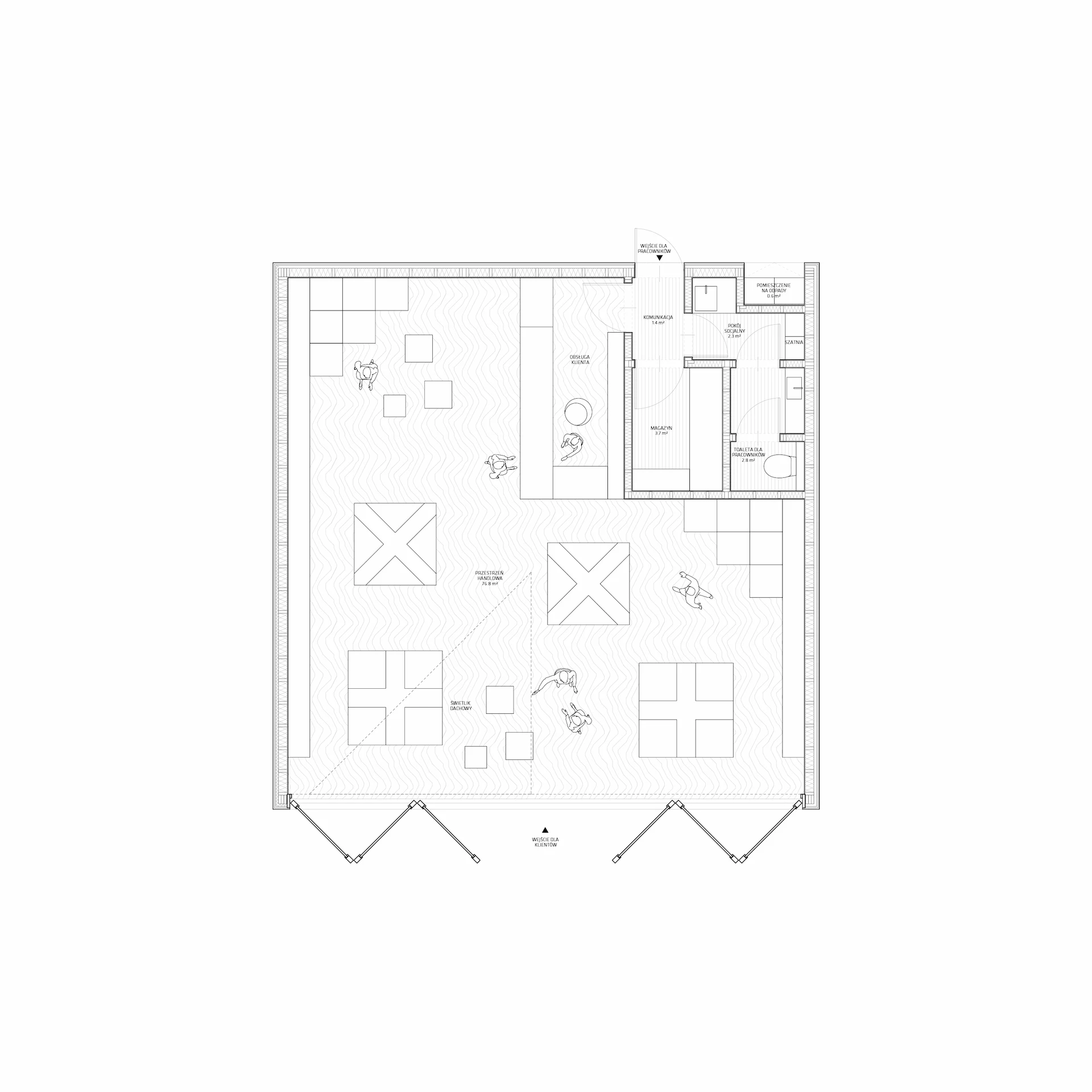 Plan of 10x10m Retail Unit
