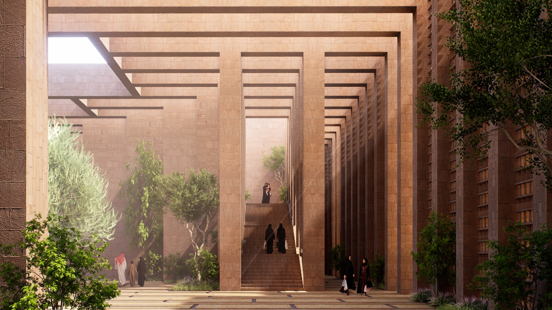Central Courtyard and Female Prayer Hall Entrance