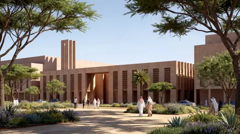 AWFA Mosque in Riyadh / updated city-facing render