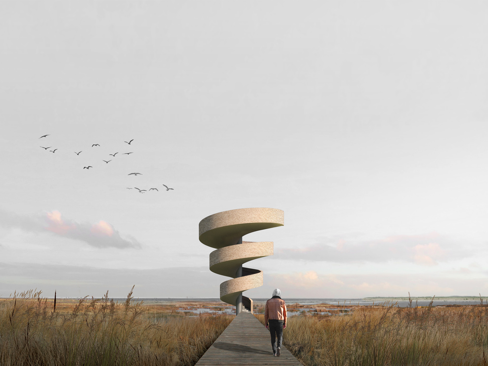 Amazing section THENEST - Tower Section for Pape Bird Watching Tower  Competition in Latvia, Eur… | Bird watching tower, Watch tower  architecture, Architecture model