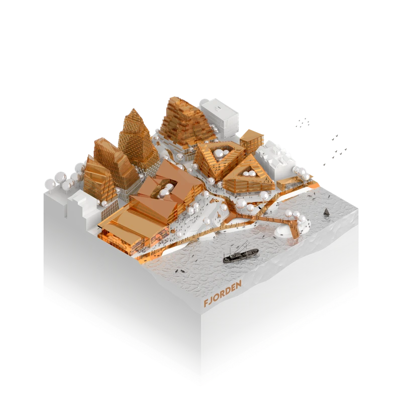 Fjorden — axonometric project illustration