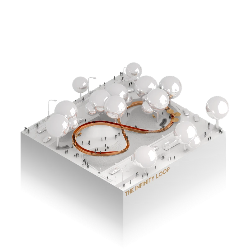 Infinity Loop — axonometric project illustration